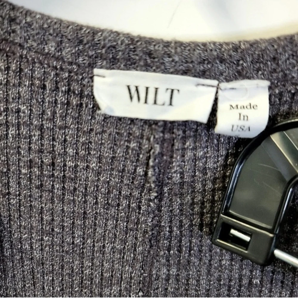 Wilt  gauzy waffle knit long  sleeve top - Picture 3 of 6